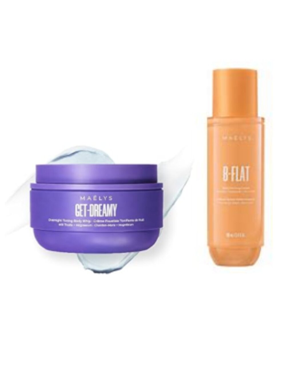 MAELYS GET-DREAMY Overnight Toning Body Whip & B-FLAT Belly Firming Cream DUO